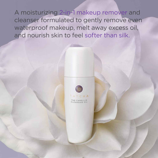 TATCHA Pure One Step Camellia Cleansing Oil | 2 in 1 Makeup Remover Oil & Face Wash | 150 ml / 5.1 oz