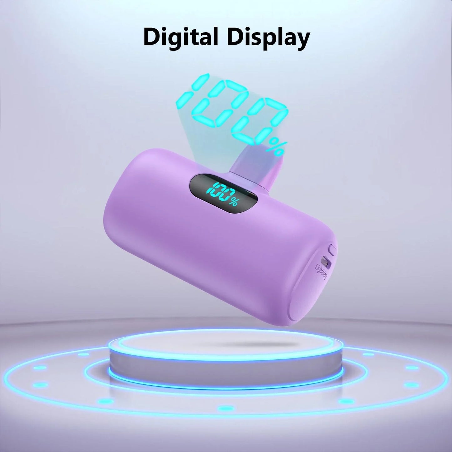 Mini Portable Charger for iPhone,Upgraded 5000mAh PD Fast Charging Battery Pack,LCD Display Cute Power Bank Portable Phone Charger for iPhone 14/14 Pro Max/13/13 Pro/12 Pro/11/XS/XR/X/8/7/6-Black - Jlhbookstore.store