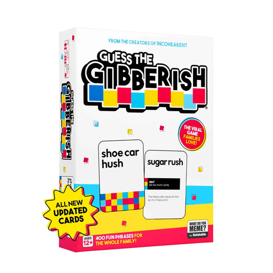 Guess The Gibberish Card Game for Families by Relatable, From The Creators of Incohereant, Fun Kids Games for Kids 12+ Includes 400 Cards & Sand Timer, Perfect Stocking Stuffers, & Christmas Games