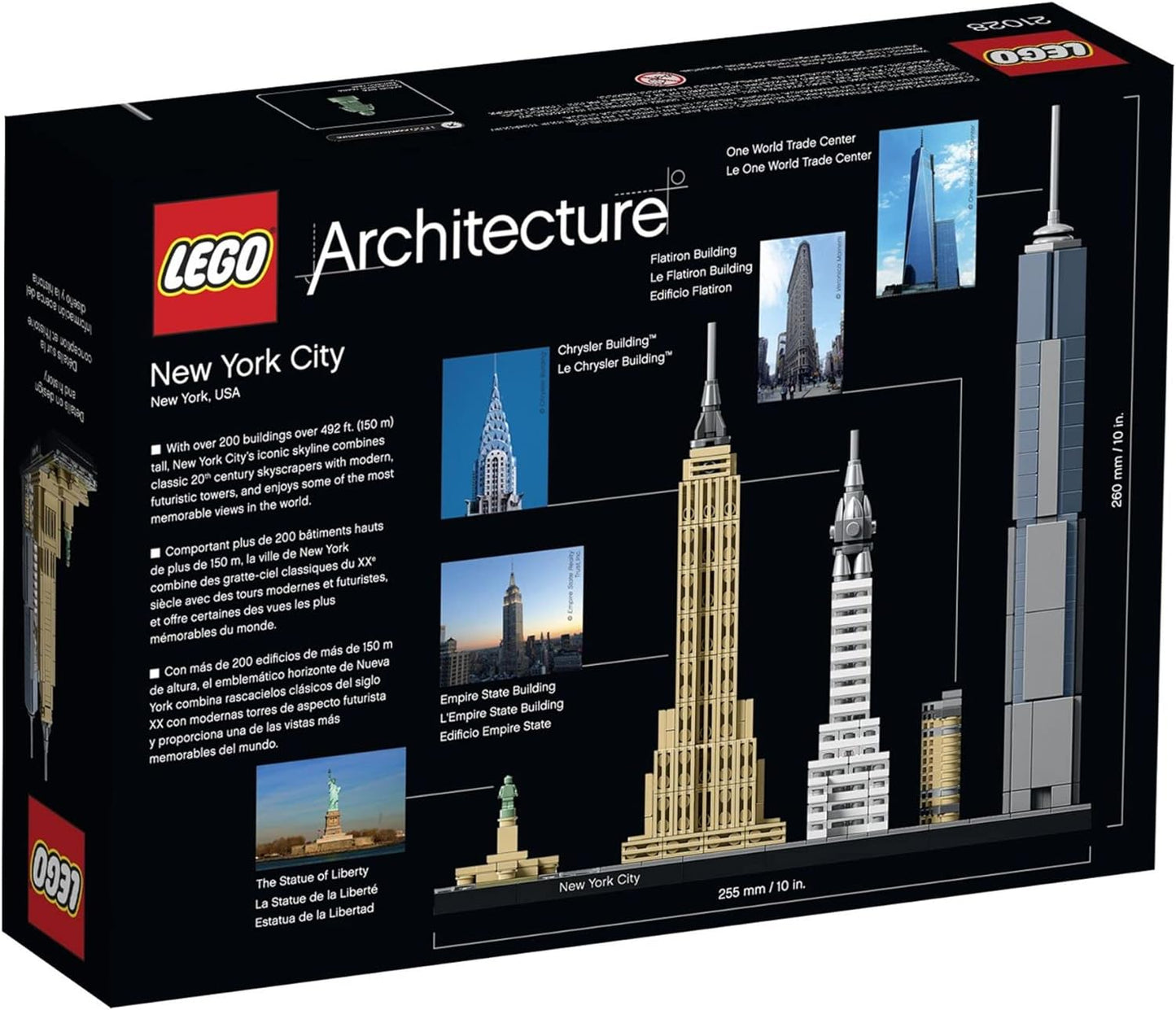 LEGO Architecture New York City Model Kit - Bedroom or Office Decor for Kids & Adults, Ages 12+ - Building Blocks to Display - NYC Gift & Souvenir Ideas - 21028