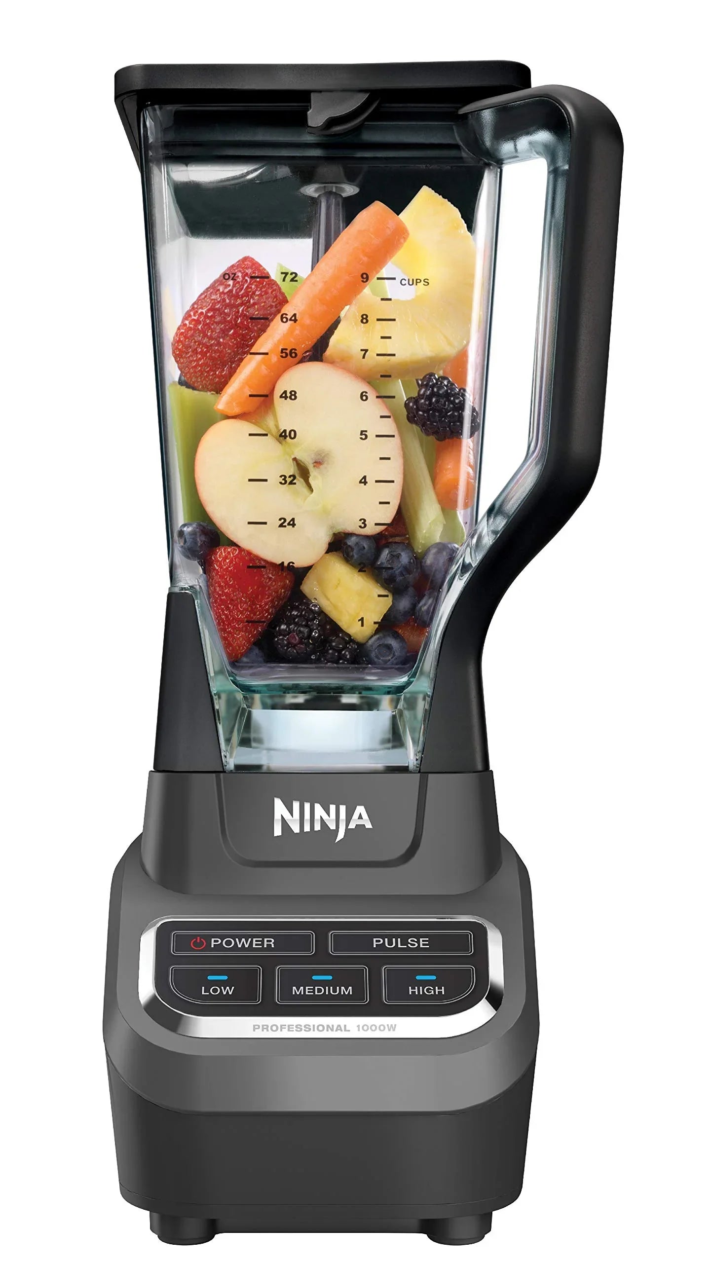 Ninja Professional Blender 1000W, Total Crushing Technology- Smoothies, Ice Crushing & Frozen Fruit, Full-Size Countertop Blender, 72-oz. Pitcher, Black & Grey, BL610 - Jlhbookstore.store
