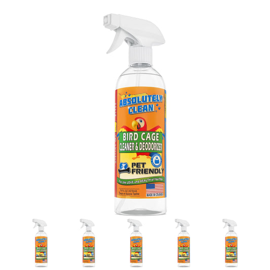 Absolutely Clean Amazing Bird Cage Cleaner and Deodorizer - Just Spray/Wipe - Safely & Easily Removes Bird Messes Quickly and Easily - Made in The US - Fragrance Free (16oz Pack of 1)