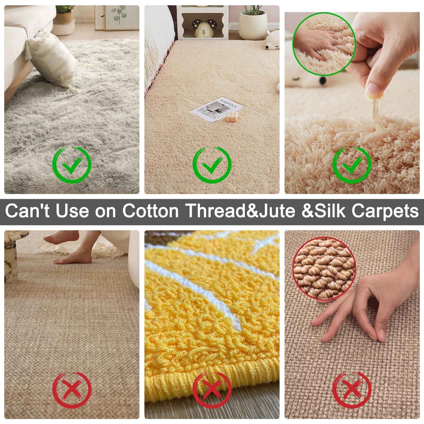 Carpet Rake for Pet Hair Removal - Reusable Pet Hair Remover, 60” Adjustable Long Handle Cat Dog Carpet Rake Scraper with Patented Design, Dog Hair Rake Brush for Rugs, Mats