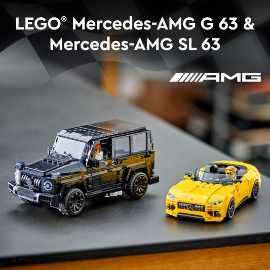 LEGO Speed Champions Mercedes-AMG G 63 & Mercedes-AMG SL 63 Building Toys - Kids Pretend Play Toy Cars for Boys & Girls, Ages 10+ Years - Gifts for Christmas - 76924