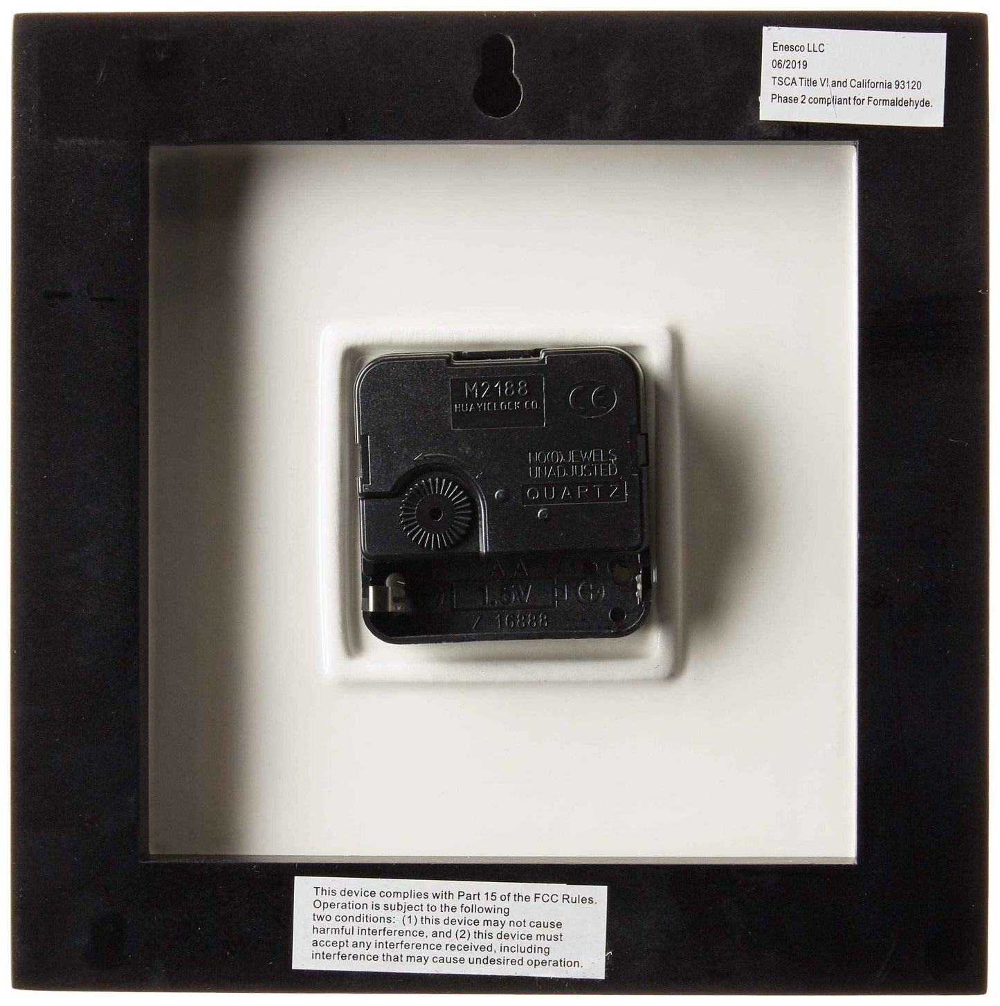 Enesco Whatever. Scrambled Numbers Always Late 7.5 x 7.5 Inch Square Hanging Wall Clock