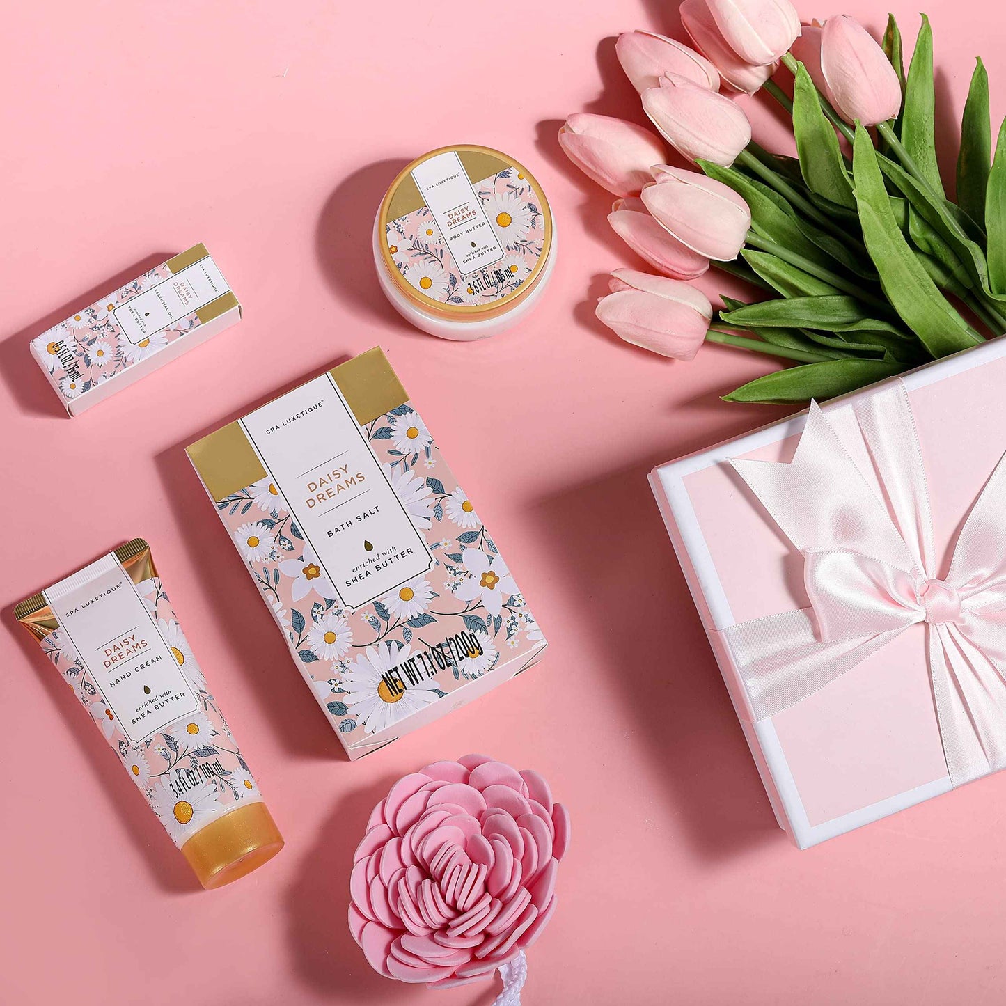 spa luxetique Spa Gift Baskets for Women - Gift Set for Women,15pcs Luxury Relaxing Spa Kit with Bath Bombs, Birthday Gifts Body and Bath Set