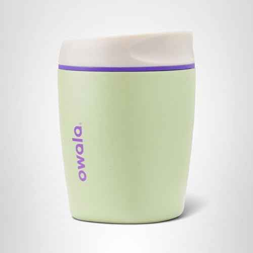 Owala SmoothSip Insulated Stainless Steel Coffee Tumbler, Reusable Iced Coffee Cup, Hot Coffee Travel Mug, BPA Free, 20 oz, Pink (Watermelon Breeze)