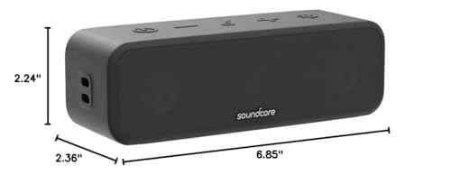 Soundcore Anker 3 Portable Bluetooth Speaker - Wireless, IPX7 Waterproof, 24H Playtime, Pure Titanium Diaphragm Drivers, PartyCast, BassUp, Custom EQ App - for Home, Shower, Outdoor, and Beach