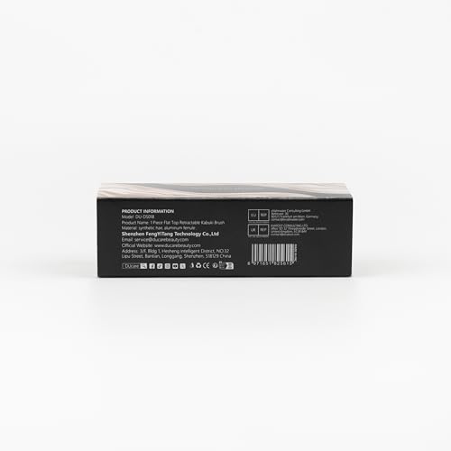 DUcare Kabuki Foundation Brush for Liquid Makeup Flat Top Professional Stick Buffing Blending Mineral Powder Large Face Makeup Brush, Black