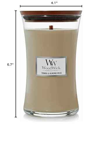 WoodWick Cinnamon Chai Holiday Candle Gifts for Women and Men, 9.7 oz Medium Hourglass Candle with Crackling Wick
