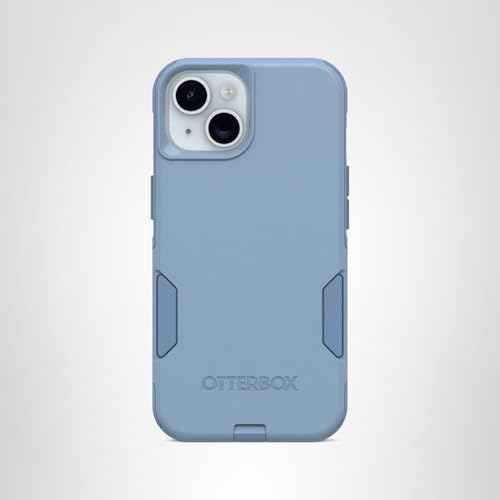OtterBox iPhone 16e, 15, 14, & 13 Commuter Series Case - Crisp Denim (Blue), Slim & Tough, Pocket-Friendly, with Port Protection