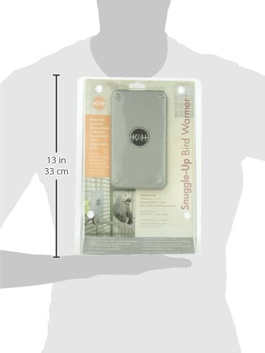 K&H Pet Products Snuggle-Up Bird Cage Heater, Bird Cage Accessory, Exotic Avian Warming Panel for Small Exotics Like Parakeet, Cockatiel, Canary - Small 5 X 3in Gray 12V