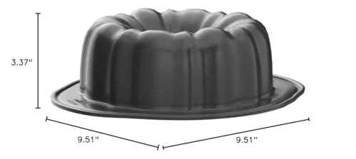 Wilton Gold Non-Stick 9.49 in Fluted Bundt Cake Pan, Stainless Steel Bakeware, Made without PFAS, Packaging May Vary