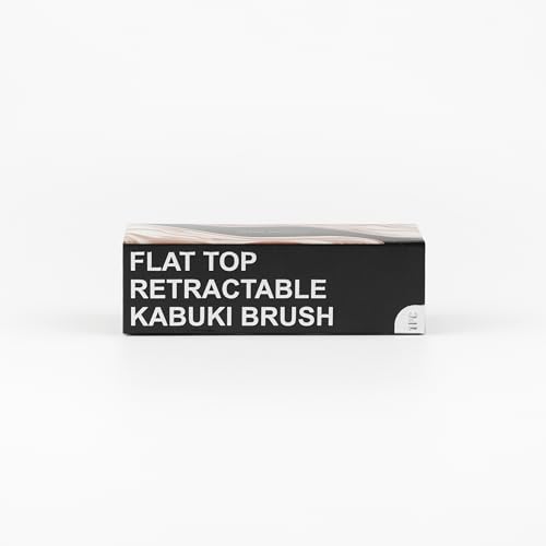 DUcare Kabuki Foundation Brush for Liquid Makeup Flat Top Professional Stick Buffing Blending Mineral Powder Large Face Makeup Brush, Black