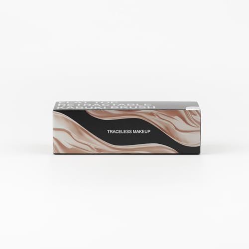 DUcare Kabuki Foundation Brush for Liquid Makeup Flat Top Professional Stick Buffing Blending Mineral Powder Large Face Makeup Brush, Black