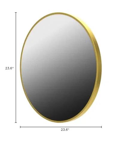 HARRITPURE Round Mirror 30 Black Wall Mounted Circle Mirrors Vanity Mirror with Brushed Aluminum Alloy Frame Modern Decoration for Bathroom, Living Room, Vanity, Bedroom, Entryway jlhbookstore.store