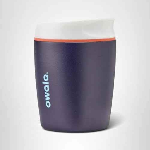 Owala SmoothSip Insulated Stainless Steel Coffee Tumbler, Reusable Iced Coffee Cup, Hot Coffee Travel Mug, BPA Free, 20 oz, Pink (Watermelon Breeze)