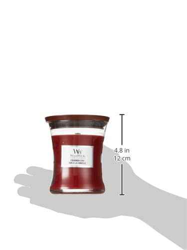 WoodWick Cinnamon Chai Holiday Candle Gifts for Women and Men, 9.7 oz Medium Hourglass Candle with Crackling Wick