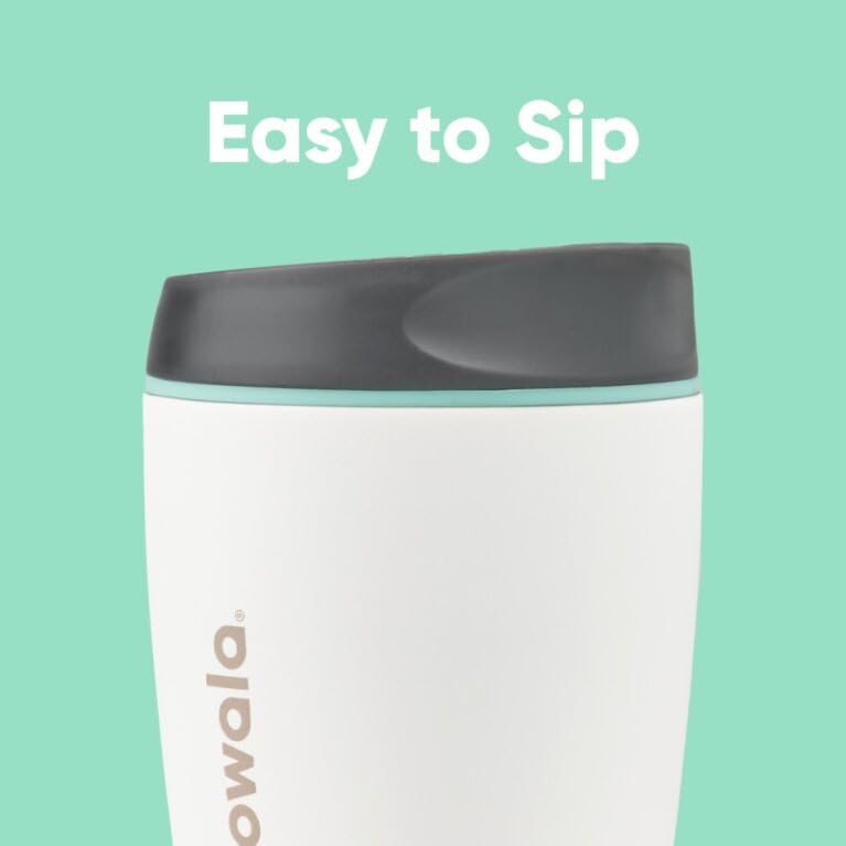 Owala SmoothSip Insulated Stainless Steel Coffee Tumbler, Reusable Iced Coffee Cup, Hot Coffee Travel Mug, BPA Free, 20 oz, Pink (Watermelon Breeze)