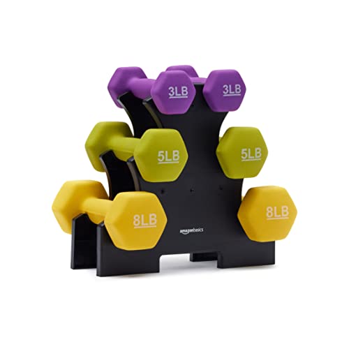 Amazon Basics Neoprene Dumbbell Hand Weights for Exercise and Muscle Toning jlhbookstore.store