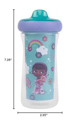 The First Years Disney Princess Kids Insulated Sippy Cups - Dishwasher Safe Spill Proof Toddler Cups - Ages 12 Months and Up - 9 Ounces - 2 Count