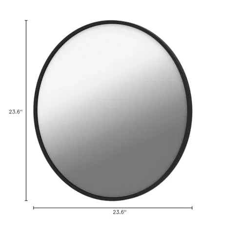 HARRITPURE Round Mirror 30 Black Wall Mounted Circle Mirrors Vanity Mirror with Brushed Aluminum Alloy Frame Modern Decoration for Bathroom, Living Room, Vanity, Bedroom, Entryway - Jlhbookstore.store