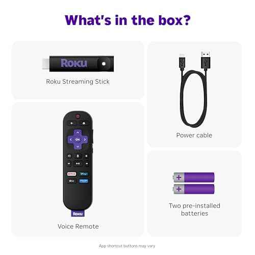 Roku Streaming Stick HD 2025 — HD Streaming Device for TV with Roku Voice Remote, Free & Live TV