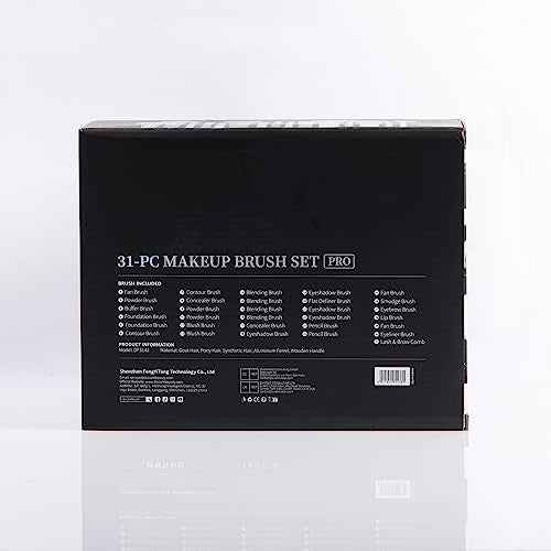 DUcare Professional Makeup Brushes Set 27Pcs Makeup Brush Set Premium Synthetic Kabuki Foundation Blending Face Powder Blush Concealers Eye Shadows Brushes