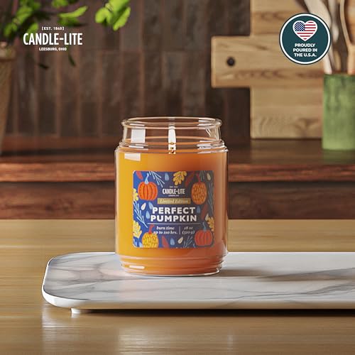 Candle-lite Fall Scented Candles, Creamy Vanilla Swirl, 18 oz Jar, Proudly Poured in The USA, Aromatherapy Candle, Single-Wick with 110 Hours of Burn Time, Perfect for Creating a Relaxing Ambiance jlhbookstore.store