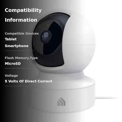 Kasa Indoor Pan/Tilt Smart Security Camera, 1080p HD Dog-Camera,2.4GHz with Night Vision,Motion Detection for Baby and Pet Monitor, Cloud & SD Card Storage, Works with Alexa& Google Home (EC70), White