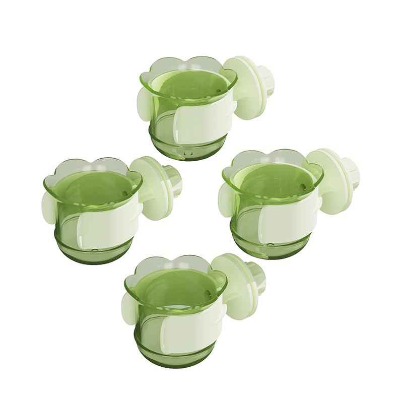 2pcs/4pcs PET Bird Bowls with Clamp, Bird Cage Feeder, Durable Water Bowl, Feeding Cups, Water Feeder for Cockatiel, Parakeet, Macaw, Finches, Lovebirds, Small Animals Gray (Pink, 2pcs)