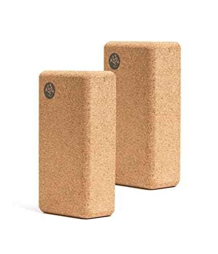 Manduka Yoga Block - Fine-Grain Cork Block, Yoga Equipment, Home Gym Accessory, Pilates Tool, Lightweight for Travel, Extra Firm Workout Accessory with Comfortable Edges