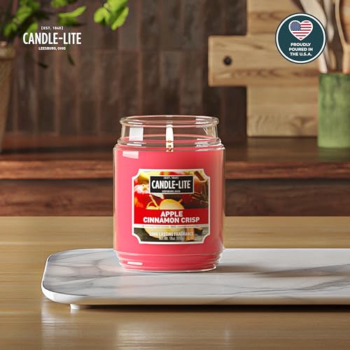 Candle-lite Fall Scented Candles, Creamy Vanilla Swirl, 18 oz Jar, Proudly Poured in The USA, Aromatherapy Candle, Single-Wick with 110 Hours of Burn Time, Perfect for Creating a Relaxing Ambiance jlhbookstore.store