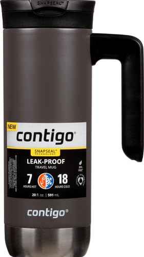 Contigo Superior 2.0 Stainless Steel Travel Mug with Handle with SNAPSEAL Lid, 20oz.