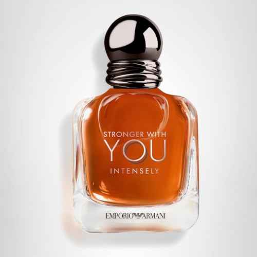 Armani Beauty - Stronger With You Intensely - Cologne for Men - Fougère Ambery Woody Men’s Fragrance - Pink Pepper, Lavender, Vanilla Notes