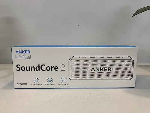 Anker Soundcore 2 Portable Bluetooth Speaker with Stereo Sound, Bluetooth 5, Bassup, IPX7 Waterproof, 24-Hour Playtime, Wireless Stereo Pairing, Speaker for Home, Outdoors, Travel