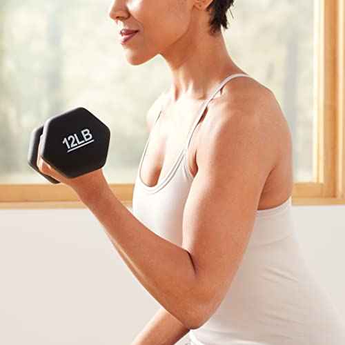 Amazon Basics Neoprene Dumbbell Hand Weights for Exercise and Muscle Toning