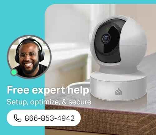 Kasa Indoor Pan/Tilt Smart Security Camera, 1080p HD Dog-Camera,2.4GHz with Night Vision,Motion Detection for Baby and Pet Monitor, Cloud & SD Card Storage, Works with Alexa& Google Home (EC70), White