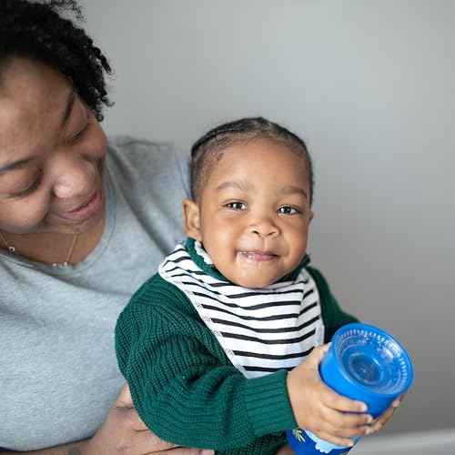 Dr. Brown's Polypropylene (PP) Milestones Cheers 360 Sippy Training Cups for Babies and Toddlers - Blue/Green - 10oz - 2-Pack - 9m+