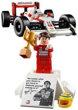 LEGO Icons McLaren MP4/4 & Ayrton Senna Minifigure Model Car Kit - Buildable F1 McLaren Set for Adults, Ages 18+ - Gift for Birthdays - 10330