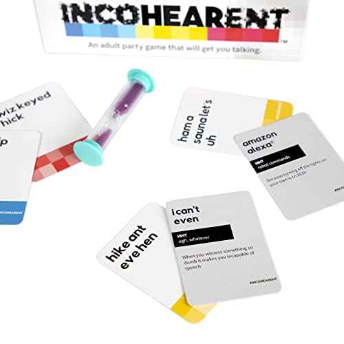 Guess The Gibberish Card Game for Families by Relatable, From The Creators of Incohereant, Fun Kids Games for Kids 12+ Includes 400 Cards & Sand Timer, Perfect Stocking Stuffers, & Christmas Games
