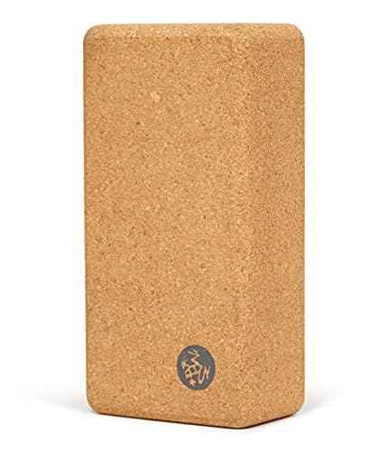 Manduka Yoga Block - Fine-Grain Cork Block, Yoga Equipment, Home Gym Accessory, Pilates Tool, Lightweight for Travel, Extra Firm Workout Accessory with Comfortable Edges