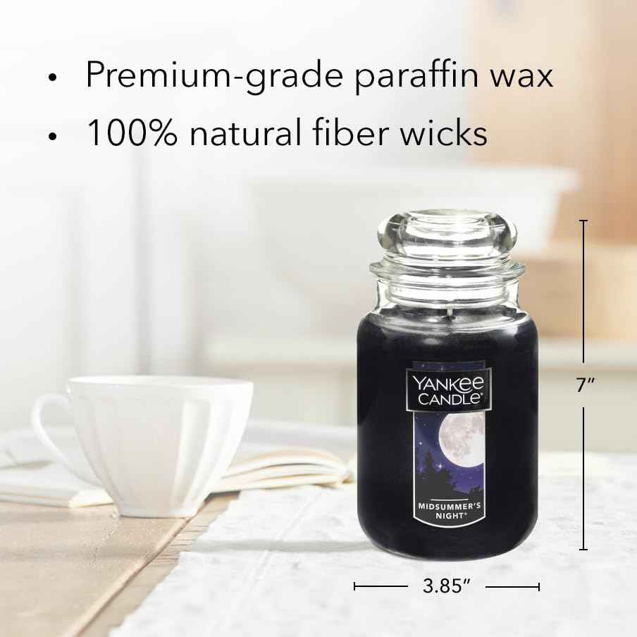 Yankee Candle Mid Summer's Night Scented Candle, 22oz Large Jar with up to 150 Hour Burn, Giftable