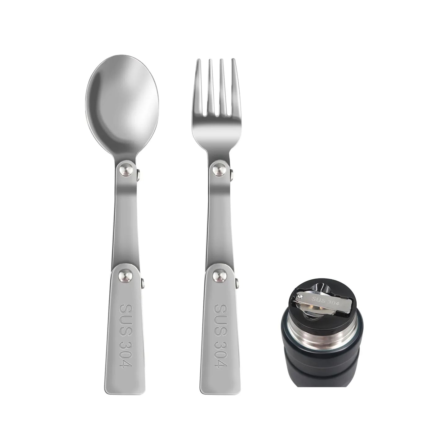 Replacement Spoon and Dinner Forks Compatible with Thermos Stainless King Vacuum-Insulated Food Jar 16 Oz (2 Spoon,2 Dinner Forks) - Jlhbookstore.store