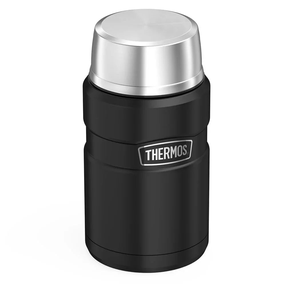 THERMOS Stainless King Vacuum-Insulated Food Jar with Spoon, 16 Ounce, Army Green - Jlhbookstore.store