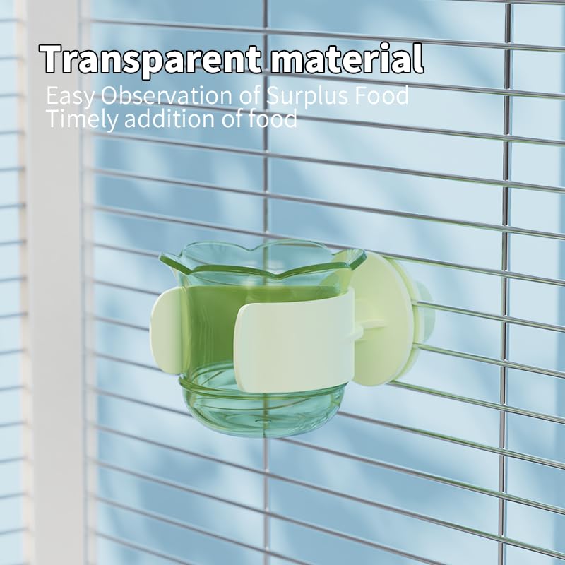 2pcs/4pcs PET Bird Bowls with Clamp, Bird Cage Feeder, Durable Water Bowl, Feeding Cups, Water Feeder for Cockatiel, Parakeet, Macaw, Finches, Lovebirds, Small Animals Gray (Pink, 2pcs)