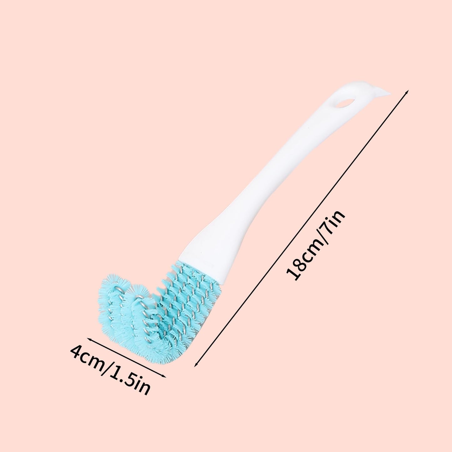 Stainless Steel Bird Cage Cleaner with Long Handle - Dual Head Brush & Scraper for Parrot Cages, Perch Cleaning Tool–Durable Cage Cleaning Tool & Accessory (1, Blue)