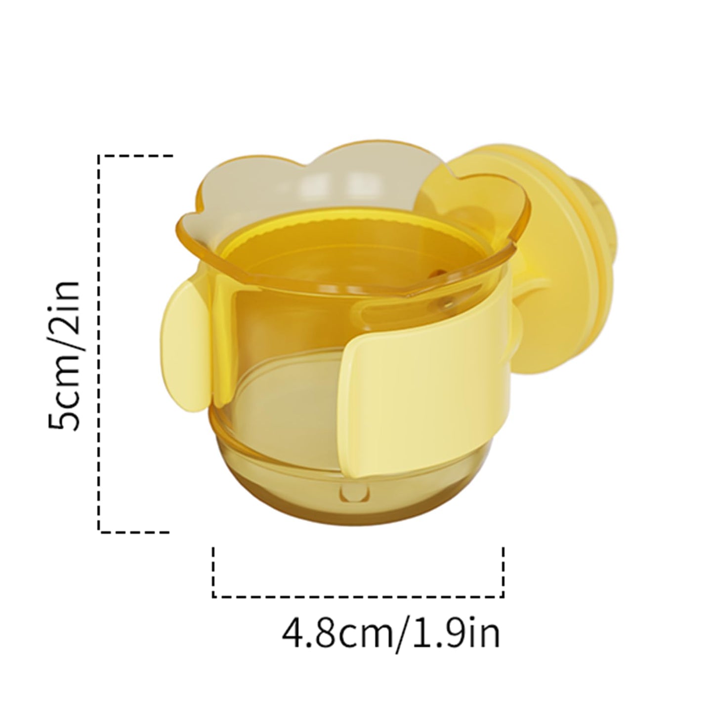 2pcs/4pcs PET Bird Bowls with Clamp, Bird Cage Feeder, Durable Water Bowl, Feeding Cups, Water Feeder for Cockatiel, Parakeet, Macaw, Finches, Lovebirds, Small Animals Gray (Pink, 2pcs)