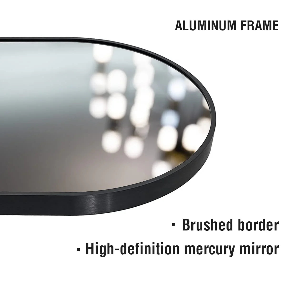 OGCAU Floor Full Length Mirror, 56"x20" Arched Full Body Mirror, Hanging or Leaning, Standing, Wall Mounted with Aluminum Frame for Bedroom Living Room, White - Jlhbookstore.store