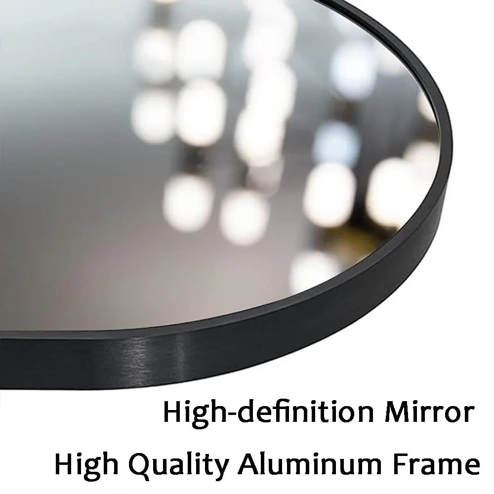 OGCAU Floor Full Length Mirror, 56"x20" Arched Full Body Mirror, Hanging or Leaning, Standing, Wall Mounted with Aluminum Frame for Bedroom Living Room, White - Jlhbookstore.store